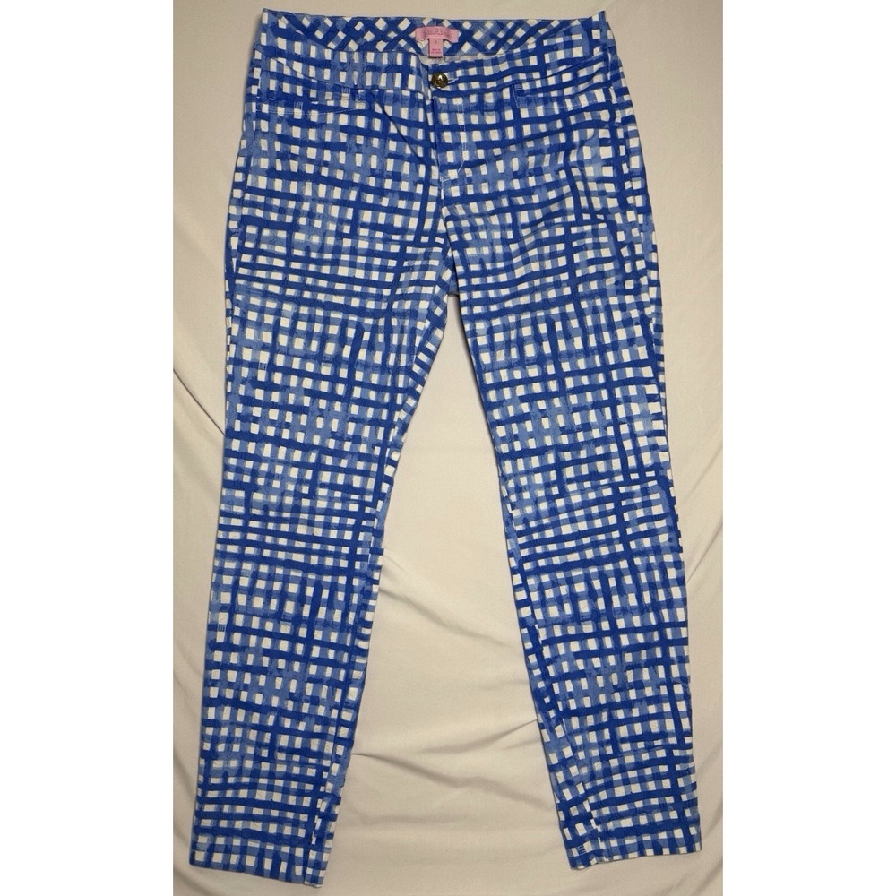 Lilly Pulitzer Blue and White Cropped Pants
